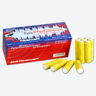 Pfeifpatronen mit Silberkomet (15mm)