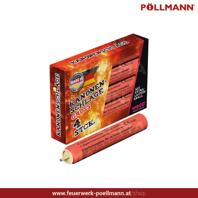 Zylindrische Kanonenschläge 4er